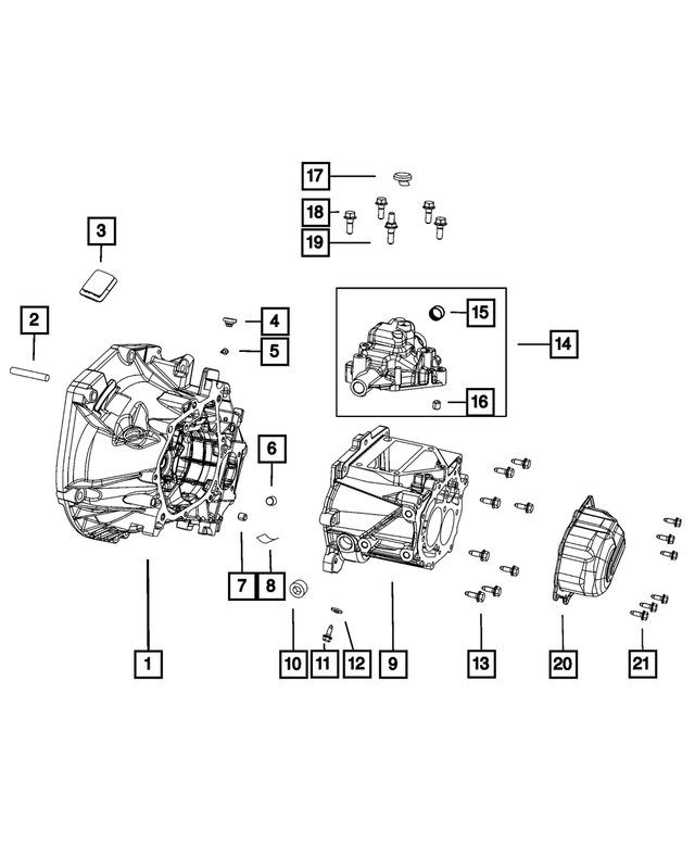 68196162AA - C514; 5-Speed; Manual Transaxle: Transmission Front Case for Mopar Image