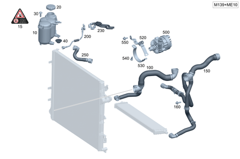 High-Temperature Cooling Circuit for 2025 Mercedes-Benz GLC63 AMG S E Performance #0