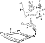 9142600 - Suspension: Engine Cradle for Volvo: 850 Image