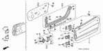 67226SL0010 - Body/Air Conditioning: STAY, DOOR MIRROR CONNECTOR for Acura Image
