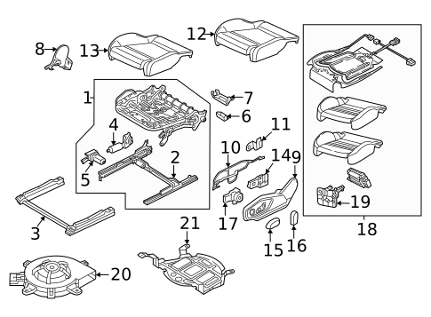 Front Seat Components for 2017 Audi Q7 #1