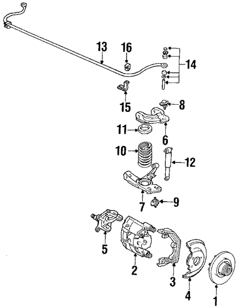 Front Suspension for 1987 Pontiac Fiero #0