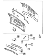 5139896AA - Body Sheet Metal Except Doors: Liftgate for Mopar Image