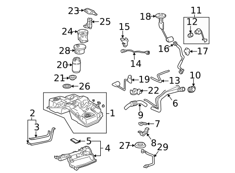 Fuel System Components for 2009 Lexus SC430 #0