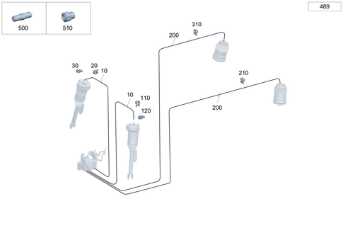 Line Routing with Air Suspension for 2024 Mercedes-Benz EQS 580 SUV #0