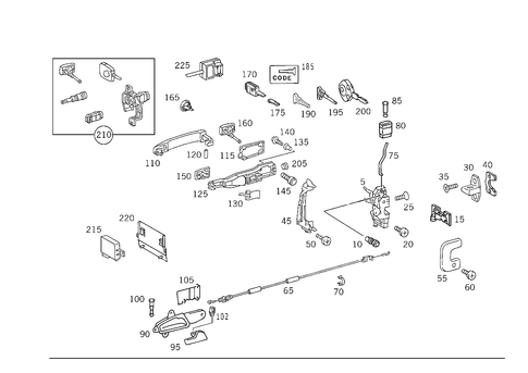 Locking System for 1997 Mercedes-Benz SL320 #0