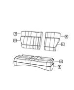 1JS981DHAA - Interior Trim: Rear Seat Back Cover for Dodge: Caliber Image