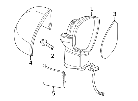 Outside Mirrors for 2019 Fiat 500X #0