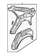 4B5809046A - Body: Side Panel for Audi: A6, A6 Quattro Image