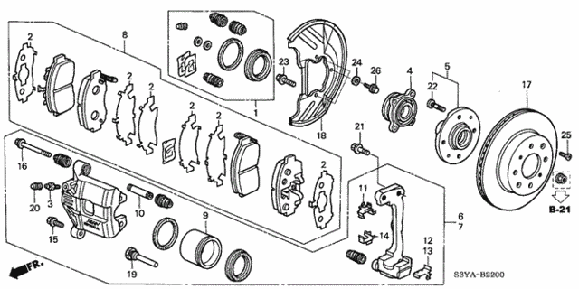 Front Brake (MT) for 2005 Honda Insight #0
