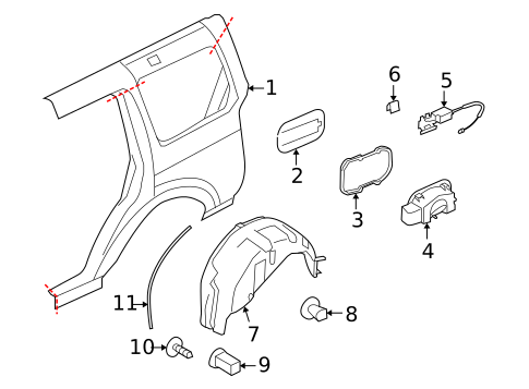 Fuel Door for 2007 Land Rover LR3 #0