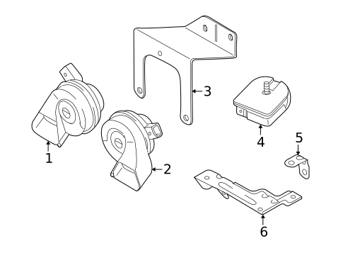 Horn for 2009 Audi Q7 #0