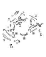68259438AA - Frame, Bumper and Fascia: Frame Side Rail, Right for Mopar Image