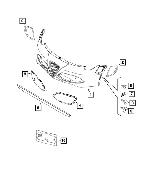 Front Bumper and Fascia for 2016 Alfa Romeo 4C #0