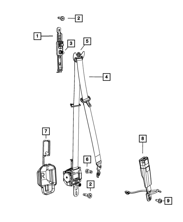 6509460AA - Restraints: Hex Nut for Mopar Image