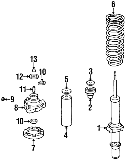 Struts & Components for 2000 Honda Prelude #0