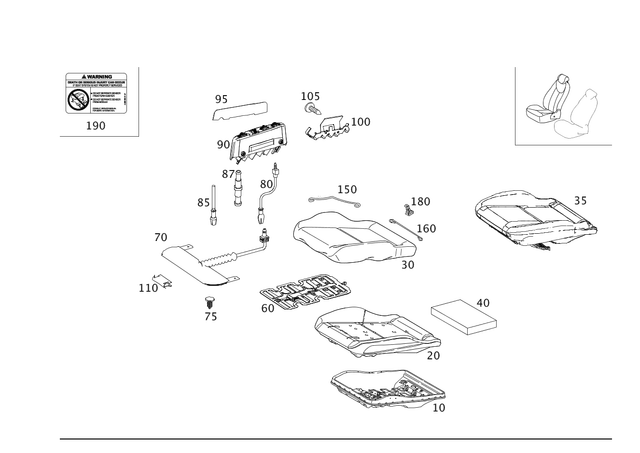 9913870 - : Spring Clip for Mercedes-Benz Image