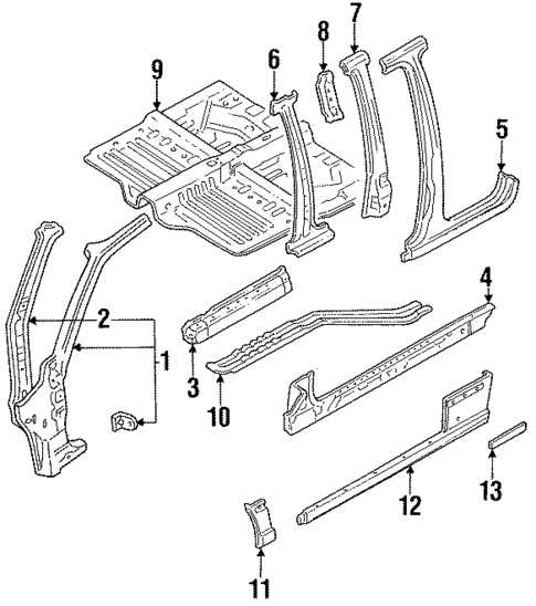 Floor for 1992 Ford Escort #0