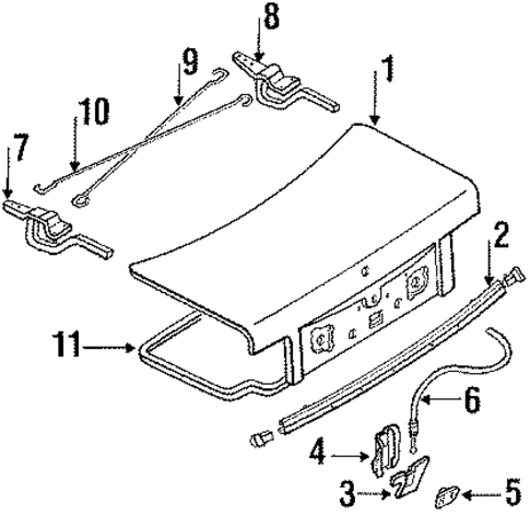 Trunk for 1991 Mazda 626 #0