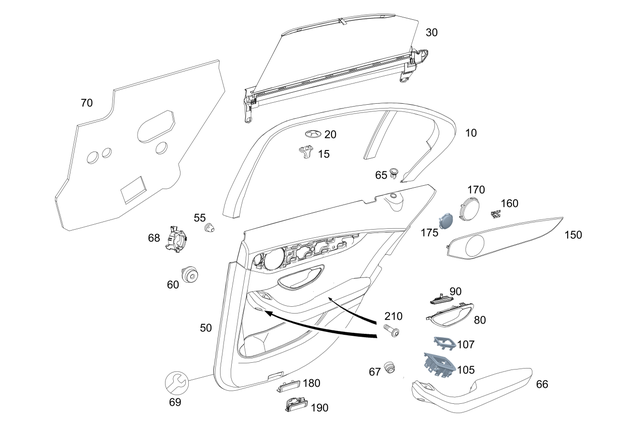 2537370471 - Rear Doors: Trim, Window Frame for Mercedes-Benz: GLC300, GLC43 AMG, GLC63 AMG Image image