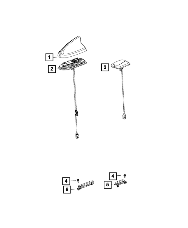 5ZW43KARAA - : Cable &amp; Base Assembly Antenna for Mopar Image
