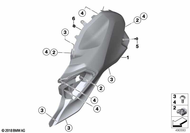 46637922109 - Frame and Mounting Parts: Tank Cover Blank Left - Rohteil/blank for BMW-Motorrad Image