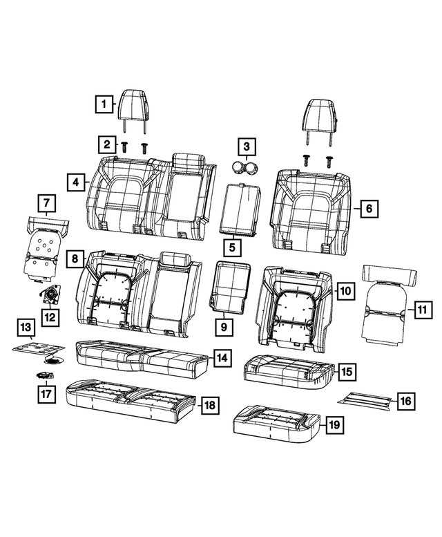 6ZM73LT5AA - : Rear Seat Cushion Cover for Mopar Image