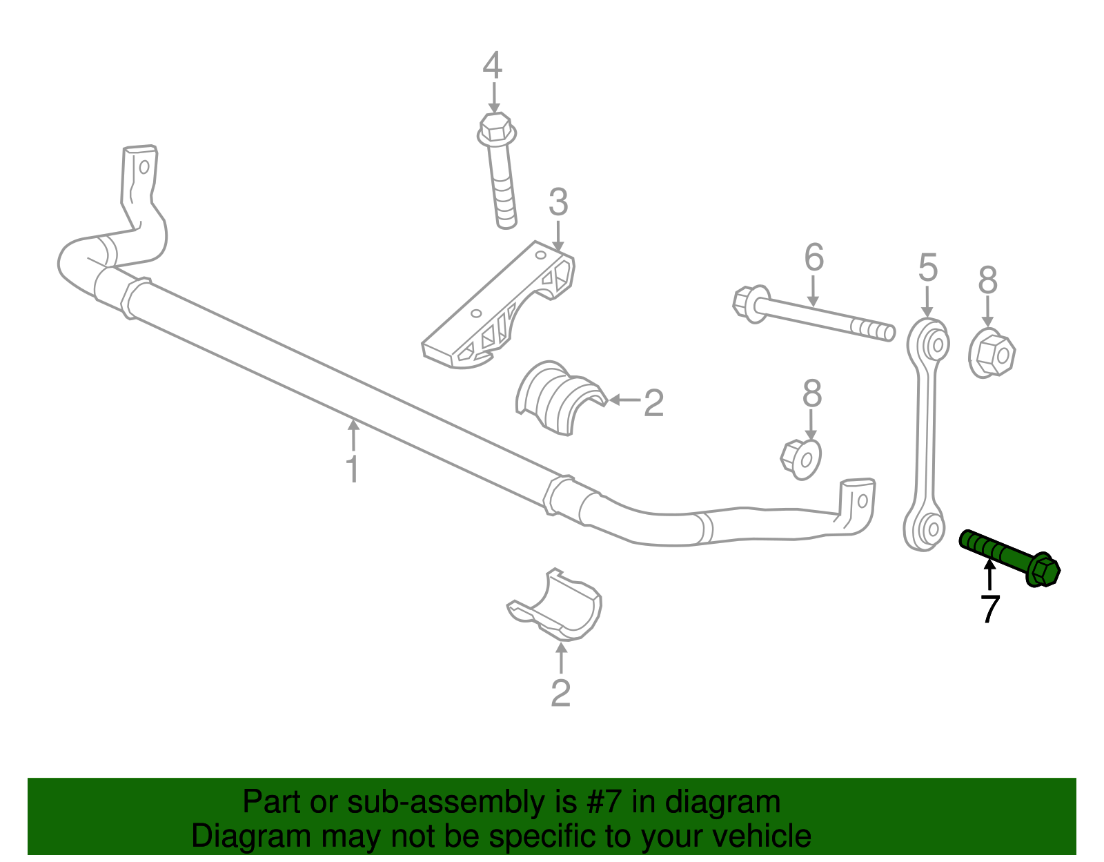Stabilizer Link Lower Bolt - Porsche (N-105-668-03)
