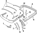 10273004 - : Weatherstrip for Chevrolet: Corvette Image