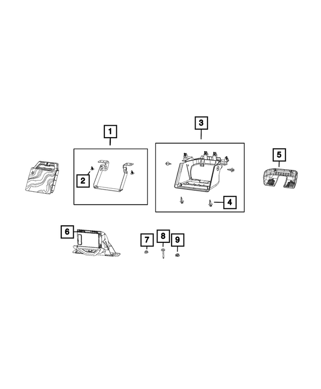 68527549AA - Electrical: Adaptive Cruise Control Bracket for Jeep: Gladiator, Wrangler Image