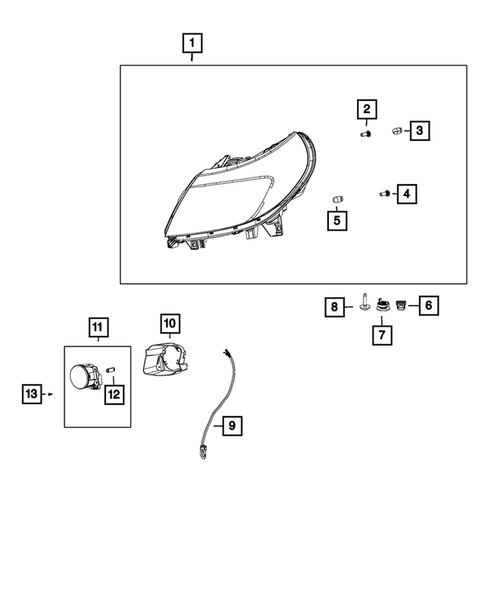 Lamps-Interior and Exterior for 2015 Ram ProMaster 3500 #1