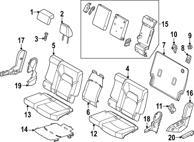 876023JB0B - Body: Headrest Guide for INFINITI: QX60 Image