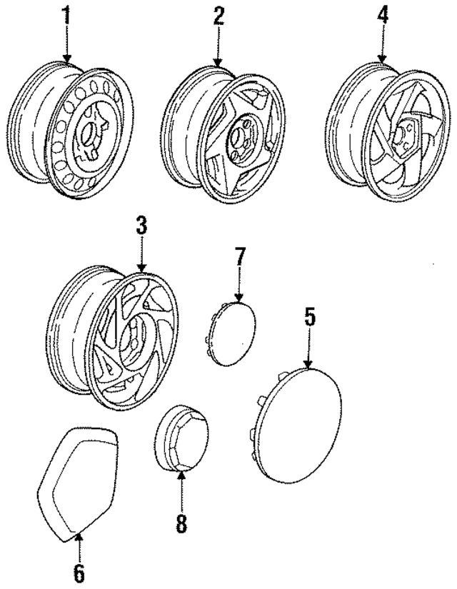MB624100 - Suspension: Wheel, Steel for Mopar Image