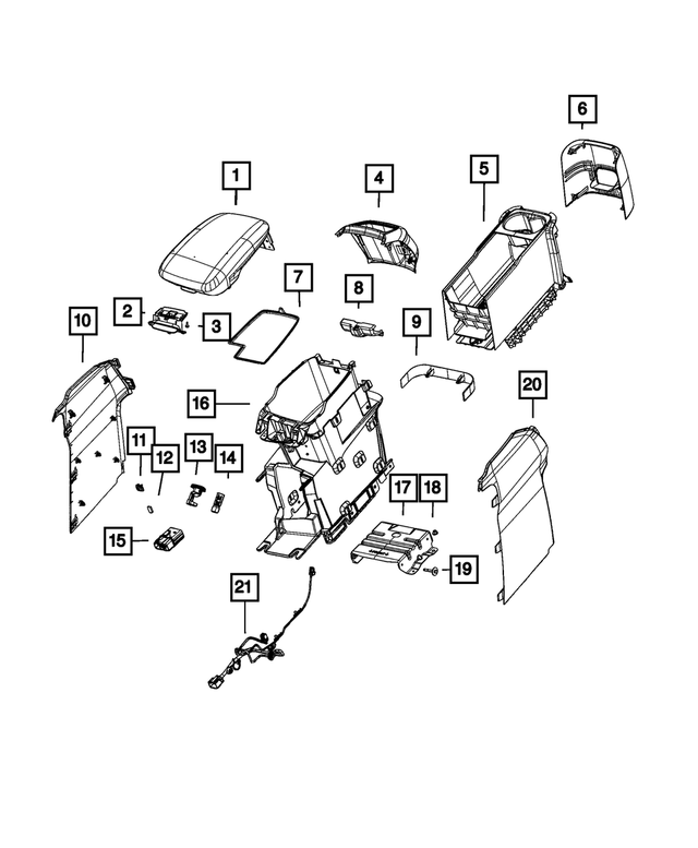 7FA61LK5AB - Interior Trim: Console Armrest for Mopar Image image