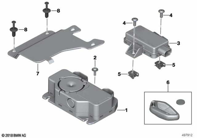 65755A958C0 - Audio, Navigation, Information Systems: Control Unit, Dwa - Dwa8/zv for BMW-Motorrad Image