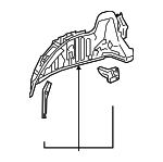6160848070 - Body: Inner Wheelhouse for Lexus: RX350L, RX450hL Image