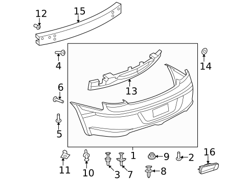 Bumper & Components - Rear for 2010 Dodge Avenger #0