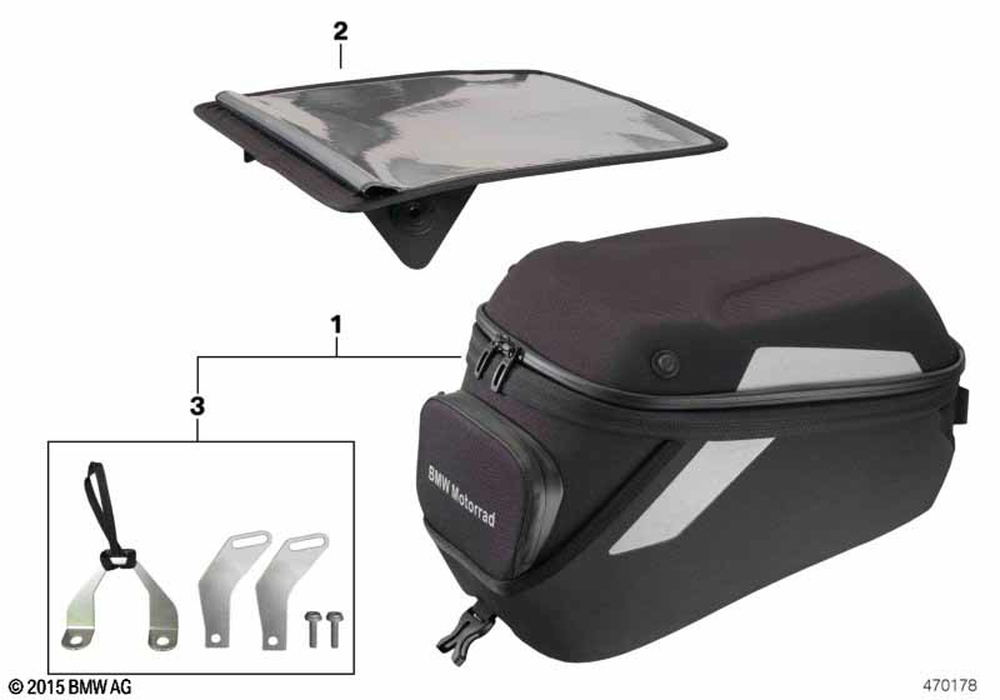 たま 77498551736 - Tank-Top Bag 2014-2019 BMW-Motorrad S 1000 XR