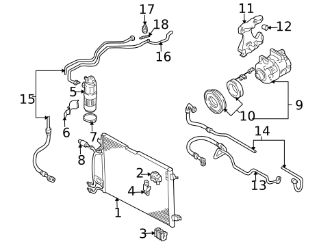 Condenser, Compressor & Lines for 2001 Audi Allroad Quattro #0
