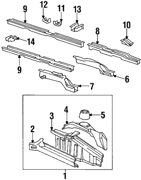 Structural Components & Rails for 1991 Chevrolet Lumina APV #0