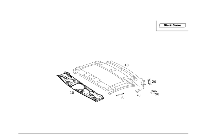 2307910014 - Covering and Lining: Holder for Mercedes-Benz: SL500, SL55 AMG, SL550, SL600, SL63 AMG, SL65 AMG Image image
