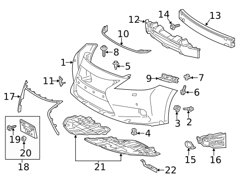 Bumper & Components - Front for 2015 Lexus ES300h #0