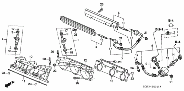 Fuel Injector ('00-'03) for 2000 Acura TL #0