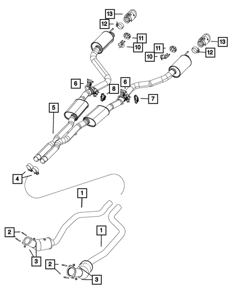 Exhaust System for 2021 Dodge Charger #2