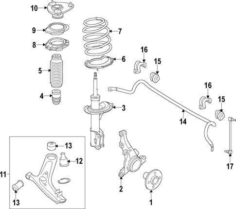 Front Suspension for 2019 Kia Forte #0