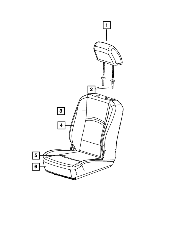 7BA61HL1AA - : Front Seat Cushion Cover, Left for Mopar Image