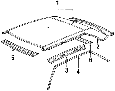 Roof & Back Glass for 1990 Audi 100 Quattro #0