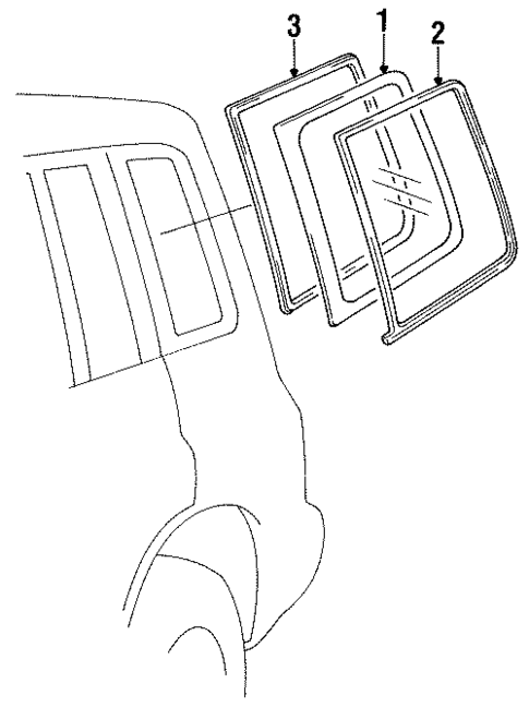 Glass & Hardware for 1996 Suzuki Sidekick #0