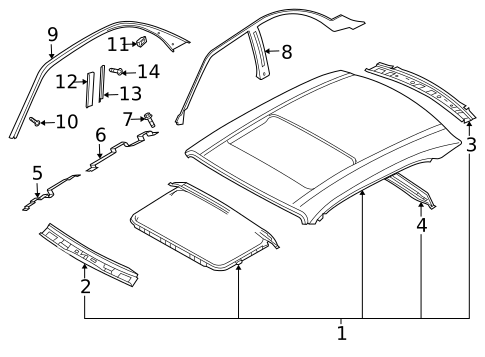 Roof & Components for 2003 INFINITI M45 #0