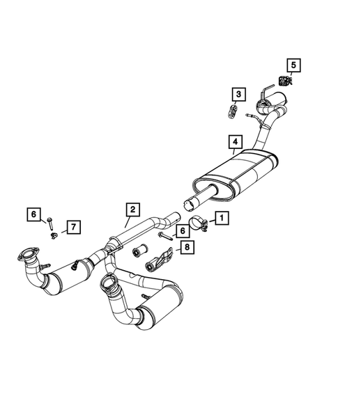 Exhaust System for 2009 Dodge Nitro #1